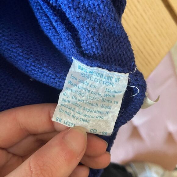 Vintage Pringle of Scotland Cotton Knit argyle Sweater Size M - Picture 5 of 5